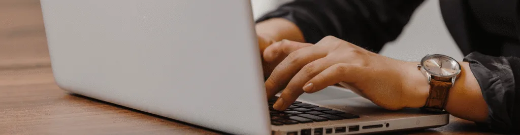Working on Laptop