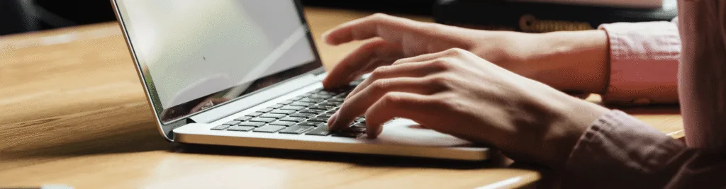 Working on Laptop